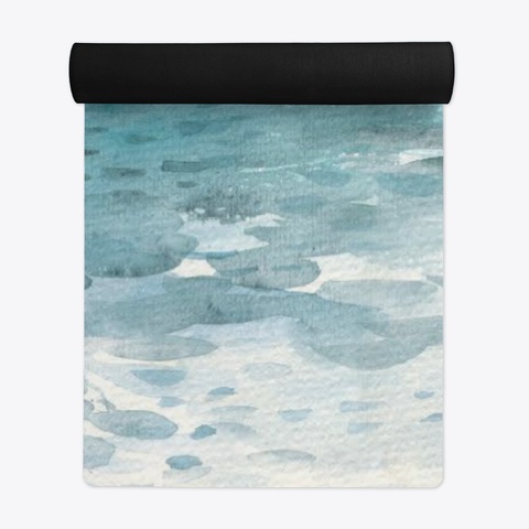 Free Sings The Sea Yoga Mat: Ocean Pale Blue T-Shirt Back