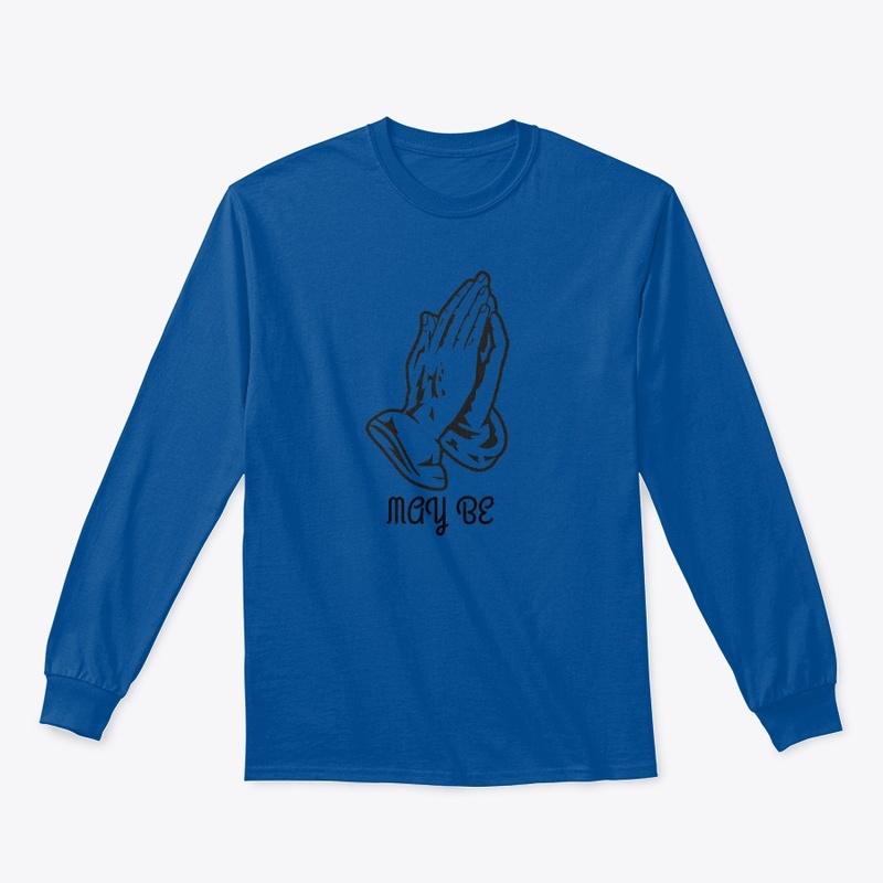 "MAY BE" PRINT HOODED T-SHIRTS/TEES