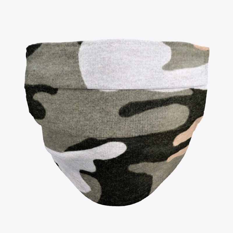 Camouflage face mask coverings