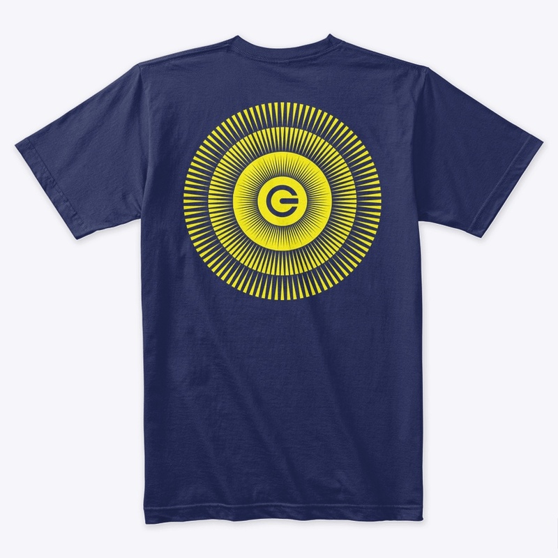 Good Energy Radial Design Tee Dark Blue