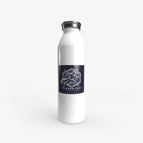 Clever Fox Get After It H2 O Bottle White Kaos Front
