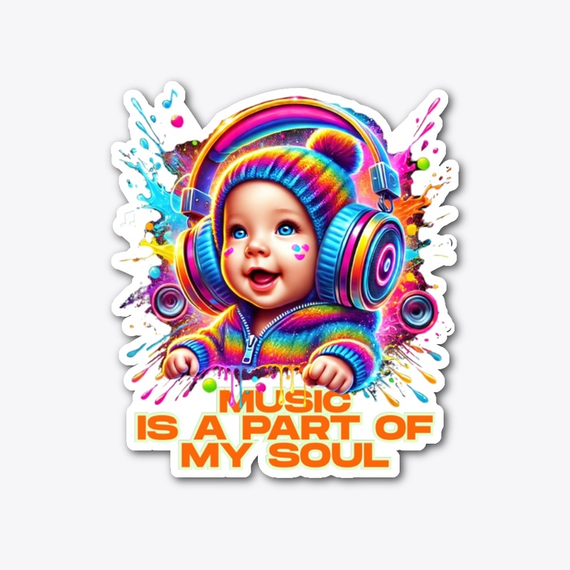 Music Soul Baby - Neon Splash Art