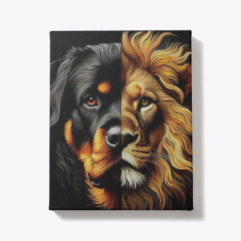 Rottweiler & Lion