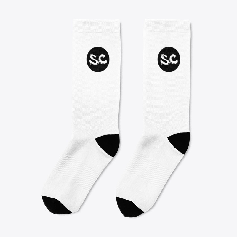 Black Logo Crew Socks