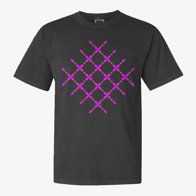 Floral Geometric Pattern Pink Petals