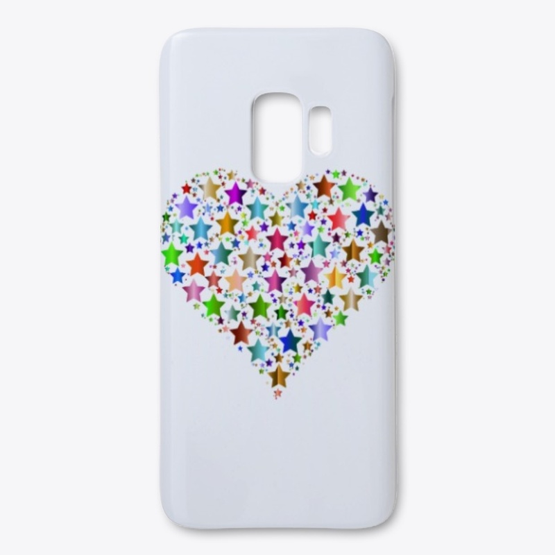 colorful stars heart shape