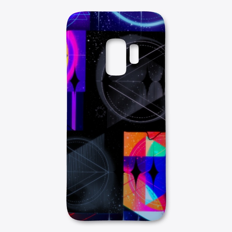 Bright Fluorescent Blk a Galaxy Design 