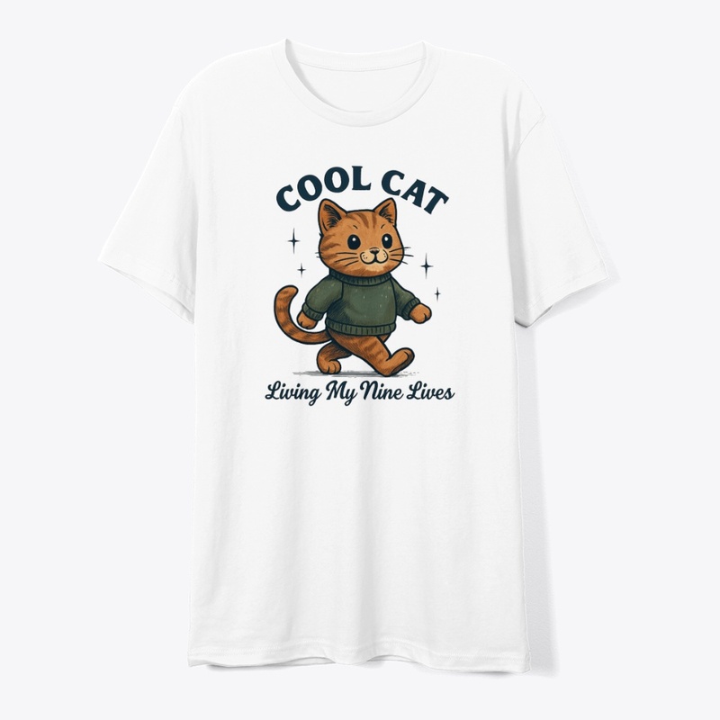 Cool Cat –Living My Nine Lives Retro Tee