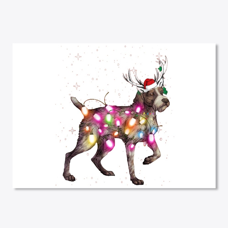 GERMAN WIREHAIRED  CHRISTMAS  T SHIRT