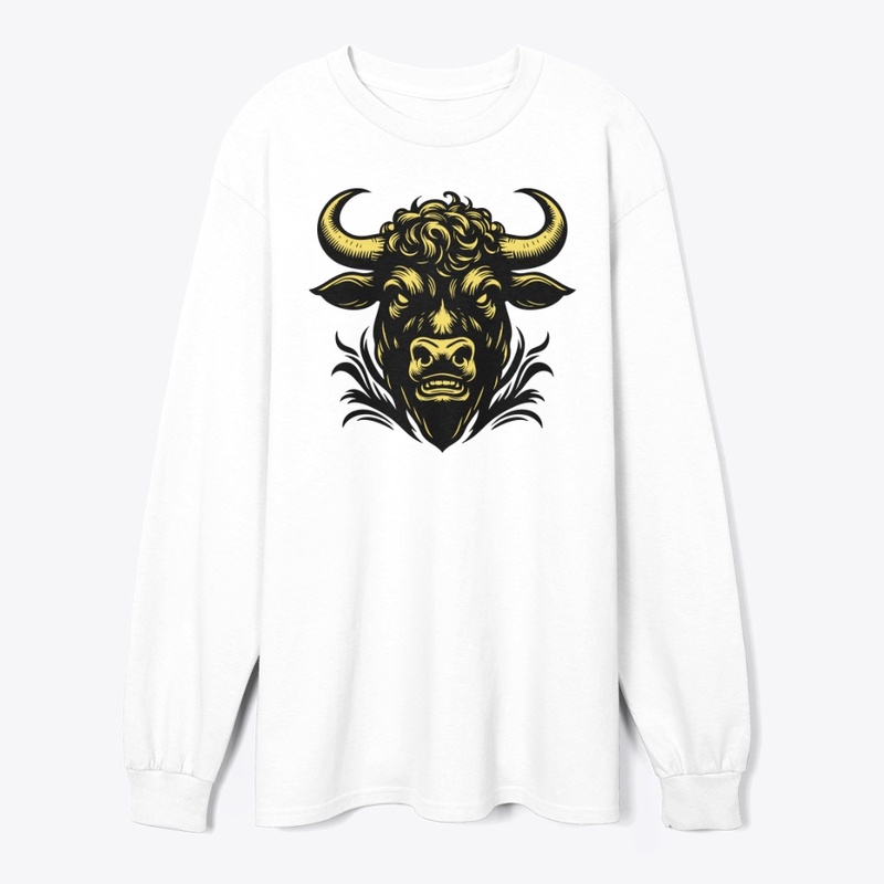 Angry Cow Head Design