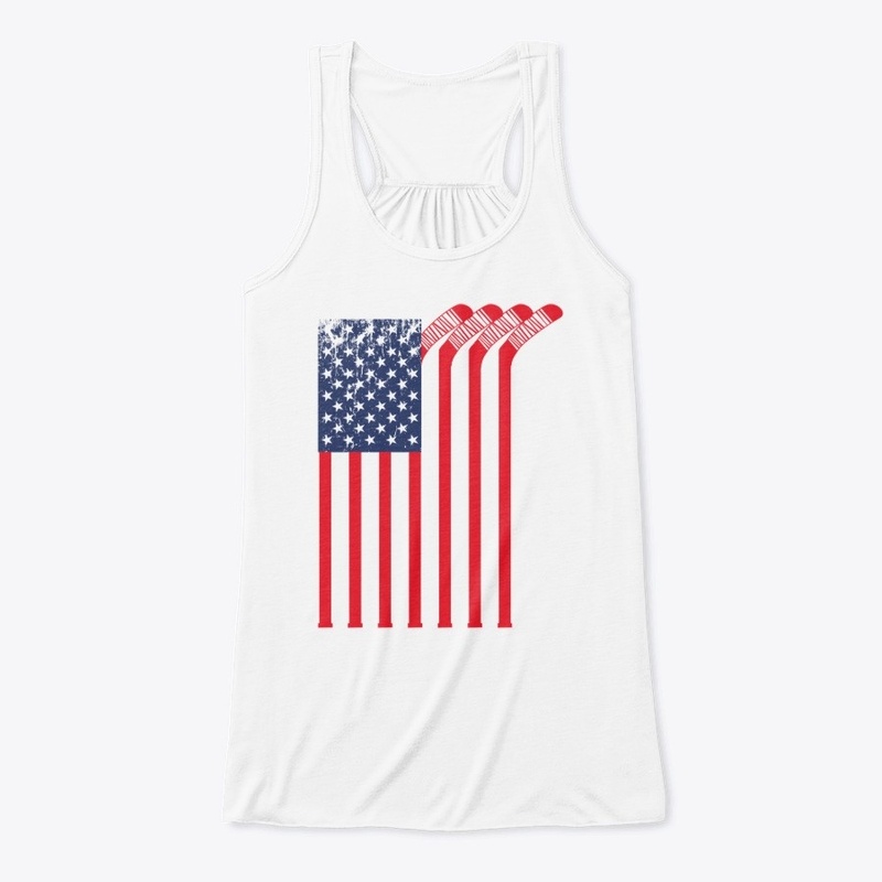 Hockey Stick American Flag USA Gifts