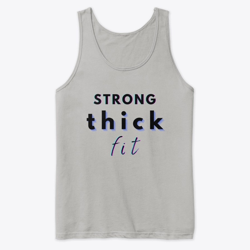 strong, thick, fit (blue shadow)