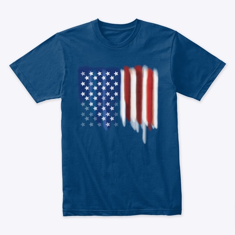 I Love The Flag Cool Blue Camiseta Front