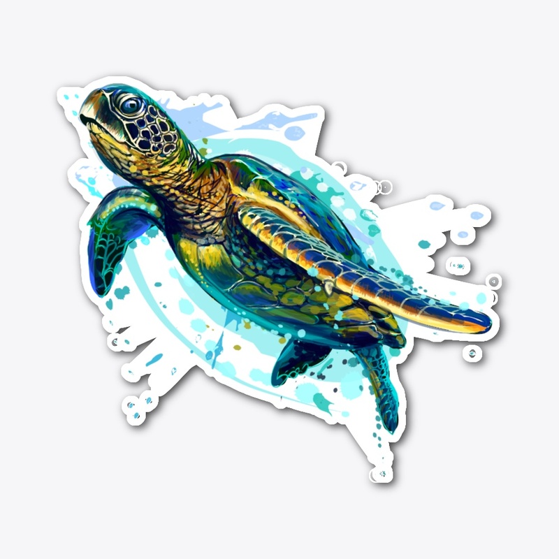 Sea Turtle Illustration 