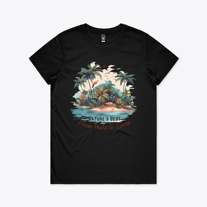 Summer Time Vibes Graphic T-shirt Black