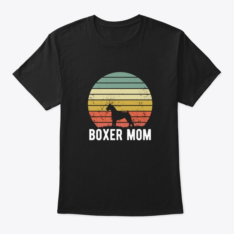 Boxer Mom Retro Sunset Dog Lover