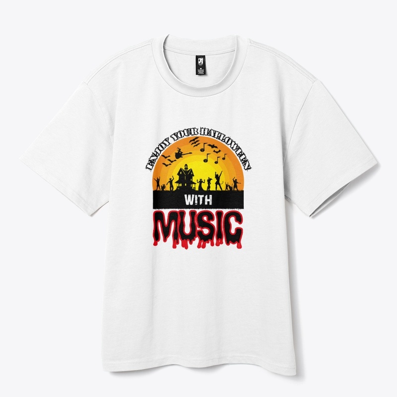 Halloween with music T-shirt Design