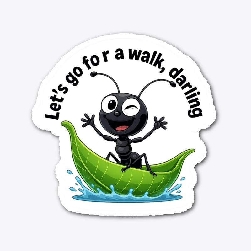 "Winking Ant Adventure Sticker 🐜🌿"