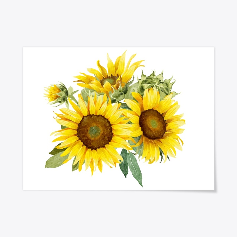 Watercolour Sunflower Designs