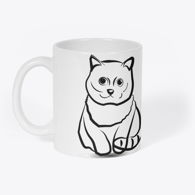 Cool Cat Vector – Minimalist Feline Art