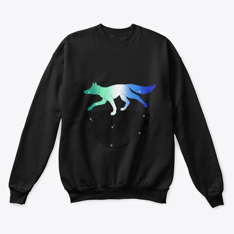 Mlm flag colored running starry fox