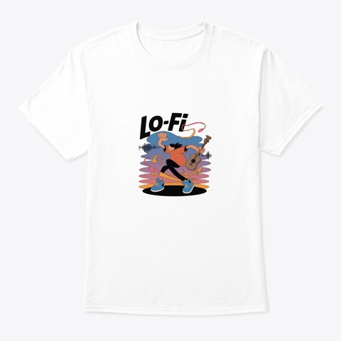 Lo Fi Sounds White T-Shirt Front