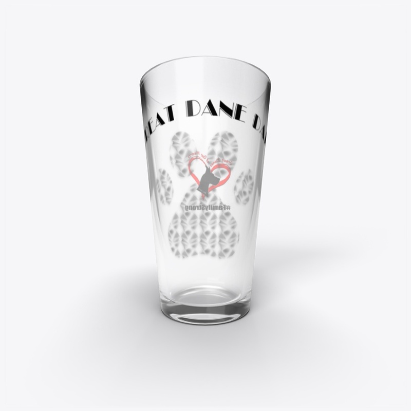 GDH Great Dane Dad Paw Glass