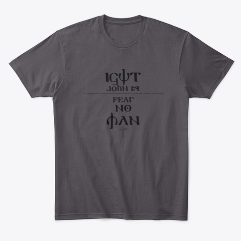 In God We Trust Heathered Charcoal  T-Shirt Front