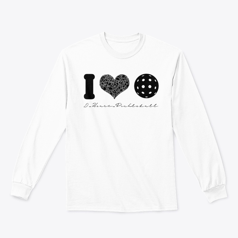 I Heart Pickleball Black w/ text