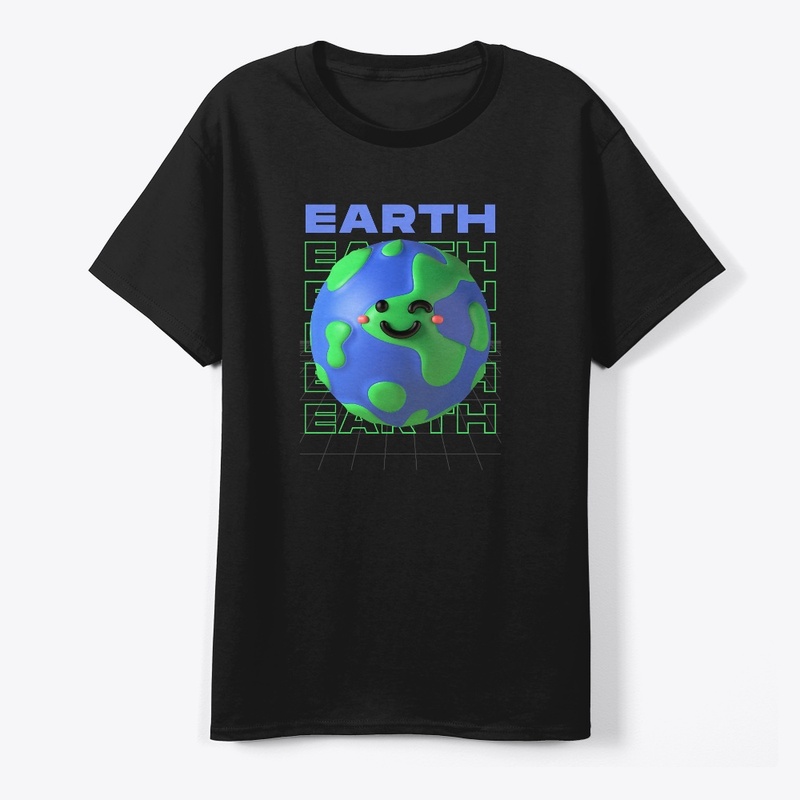 Earth Graphic Black T-Shirt