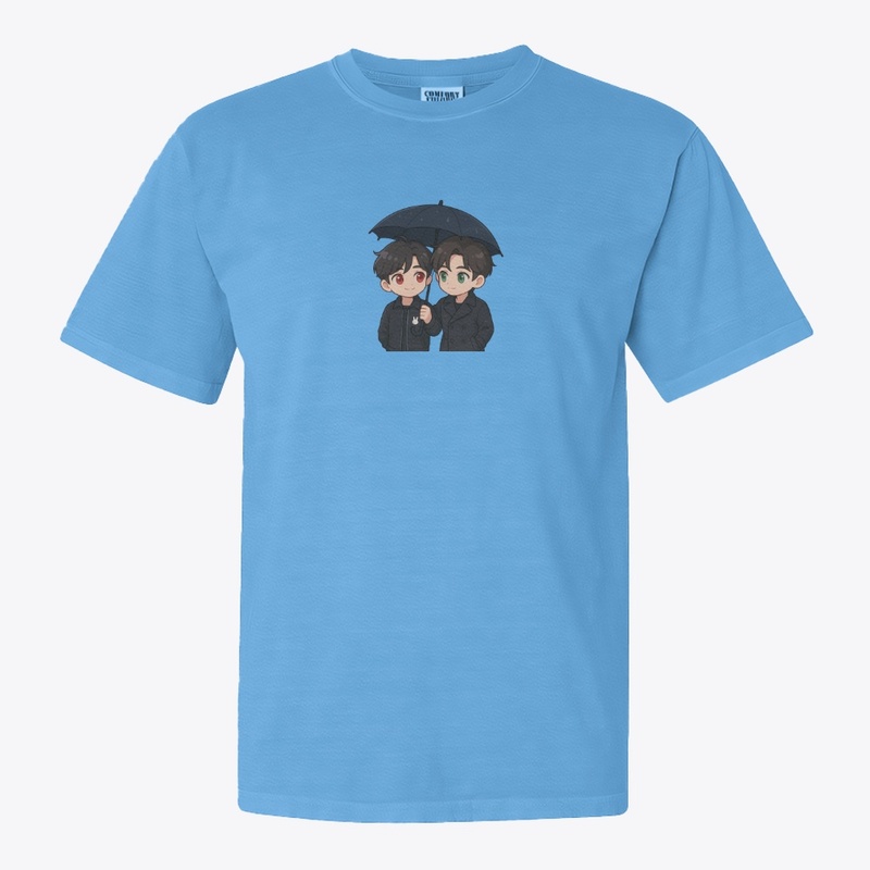 BJYX Chibi Art | Cute Duo Under Umbrella