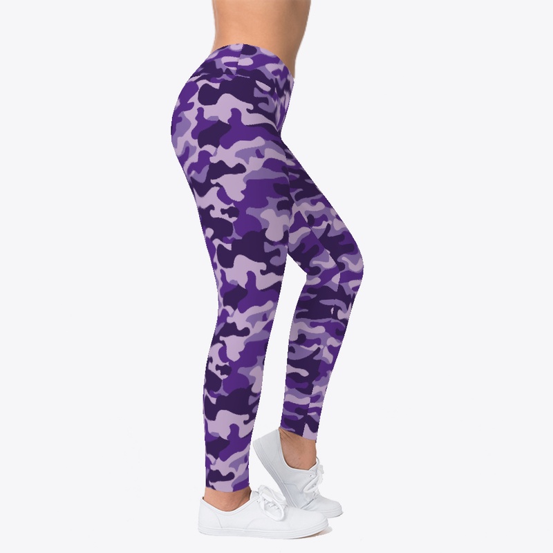 Purple Camo Leggins