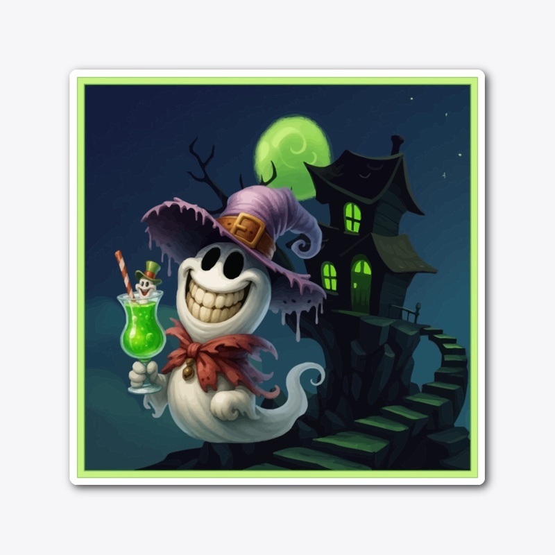 GHOST COCKTAIL STICKER