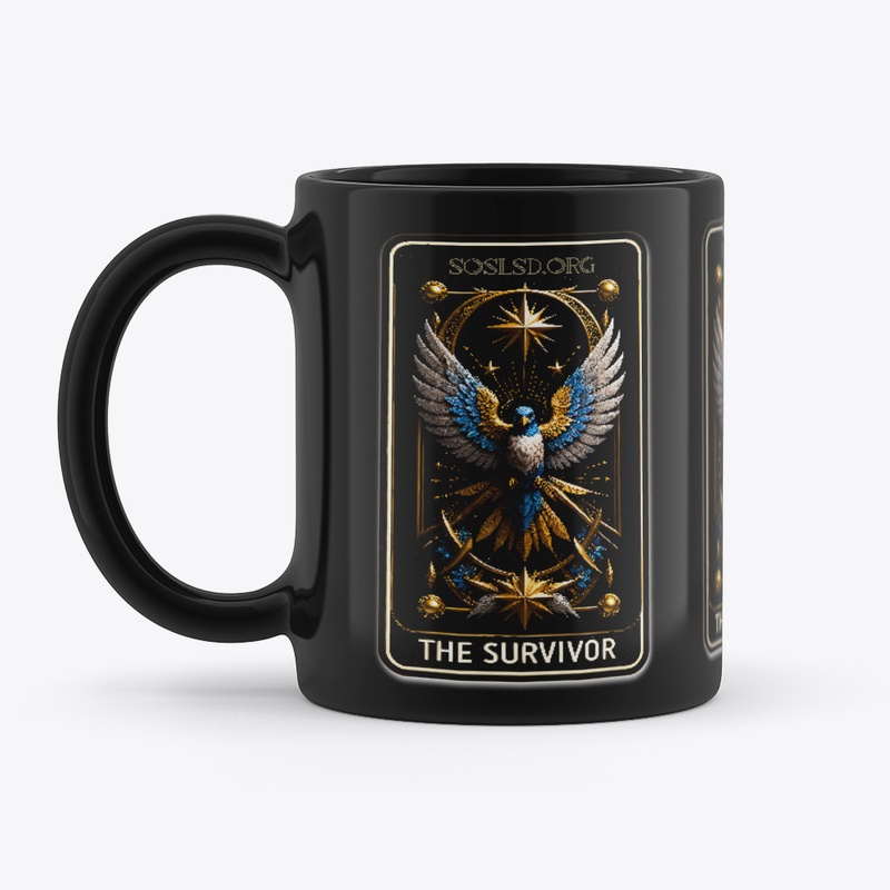 Survivor Tarot blk mug full color print