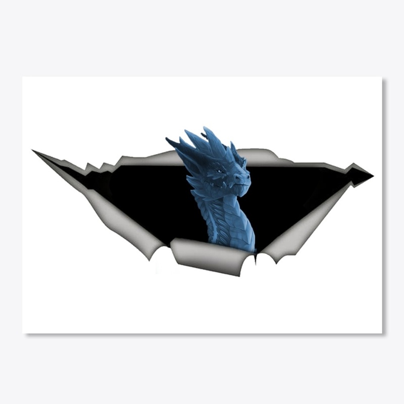 Blue Dragon Decal 