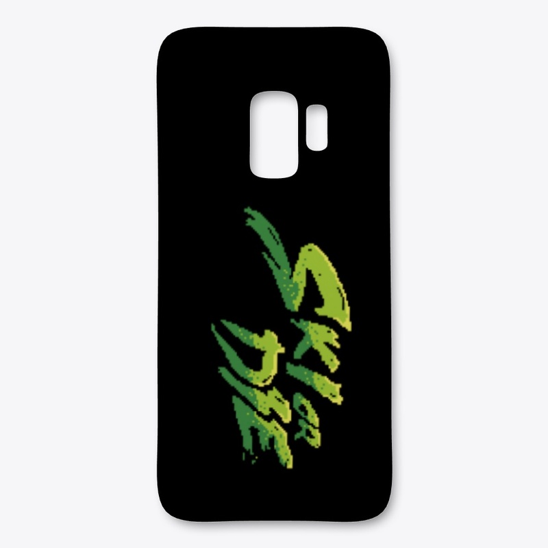 Acid Green Ski or Die Pixel art Logo