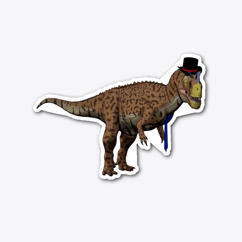 Dapper Dino Sticker Full Color