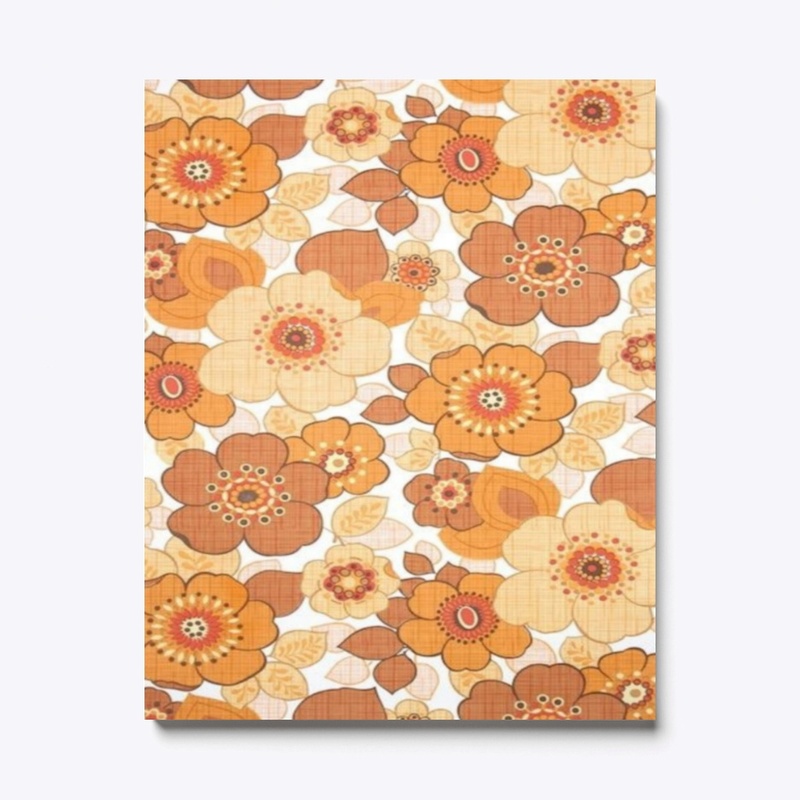 Orange flowers pattern
