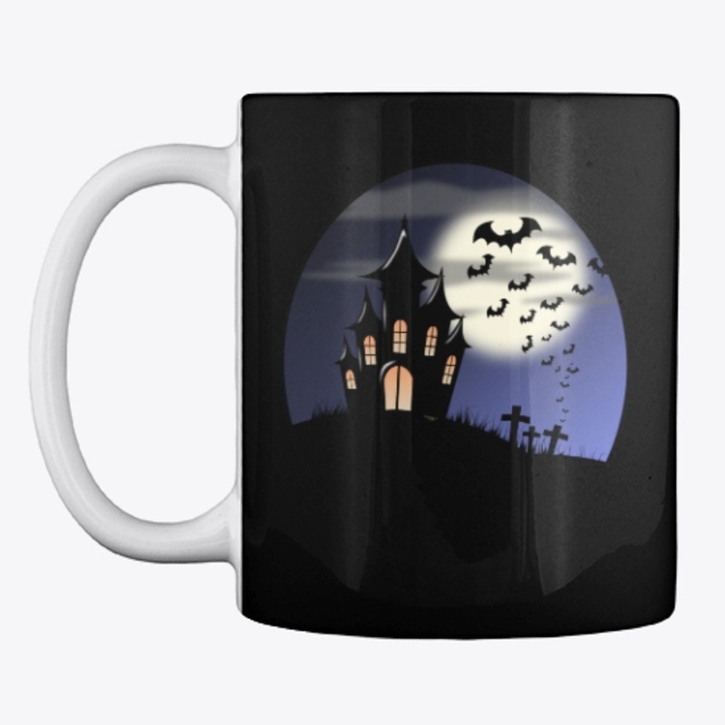Vampire Castle in a full moon