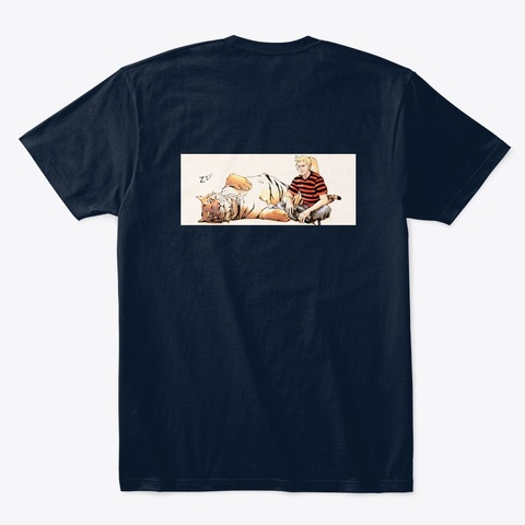 Calvinhobbes New Navy Kaos Back