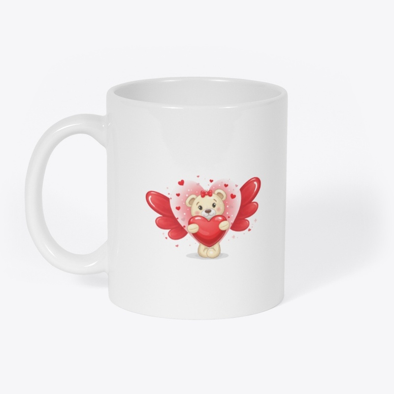 Cute Red Wing Teddy Bear Valentine Shirt