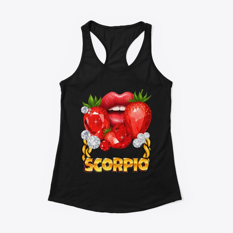 Scorpio Gold Chain Red Lips