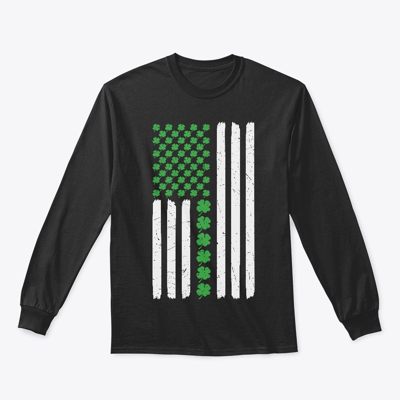 St. Patrick's Day American Flag Shamrock