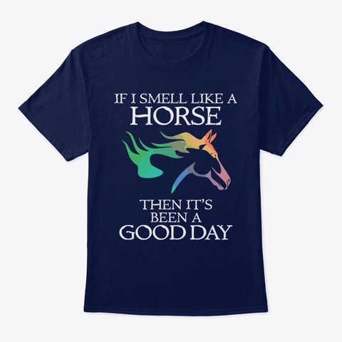 Horse Good Day Navy T-Shirt Front