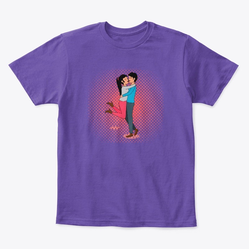  Love Couple in a Red Dotted Symphony