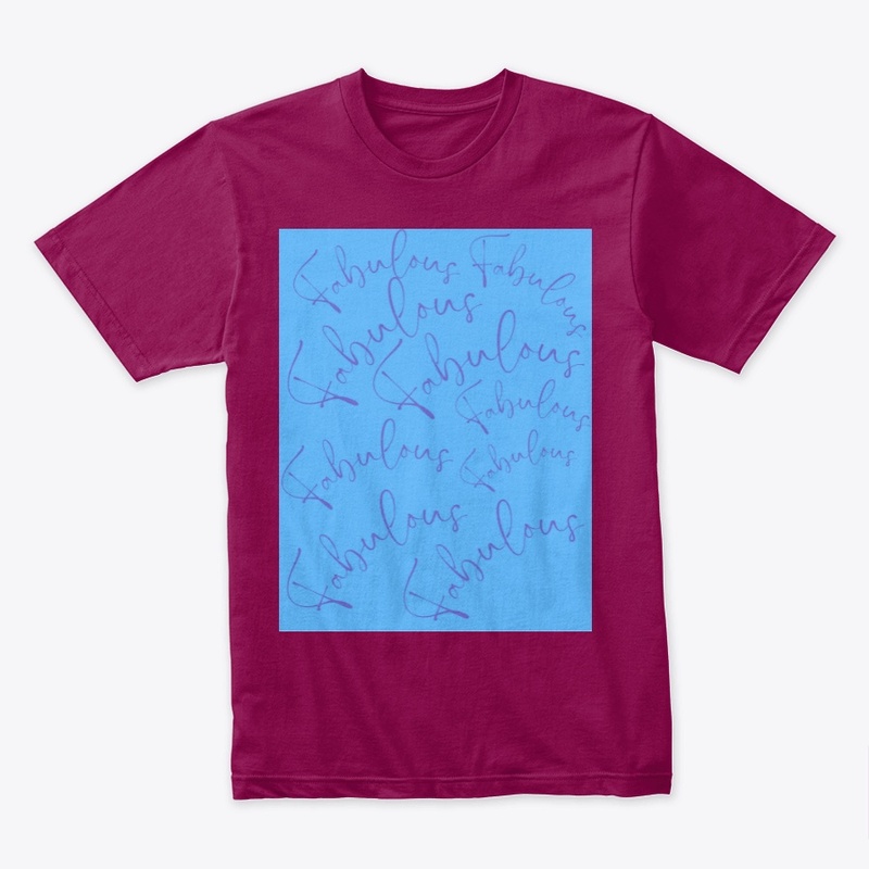 BLUE CURSIVE FABULOUS
