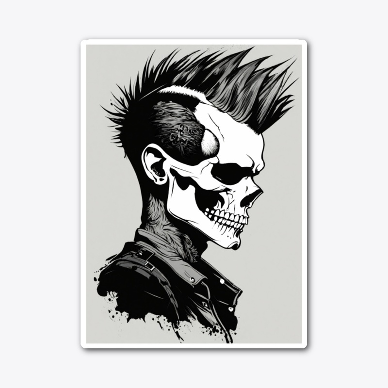 Skull and bones rebellion rock tee