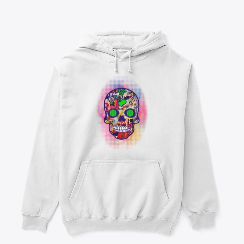 Colorful skull scrap paper