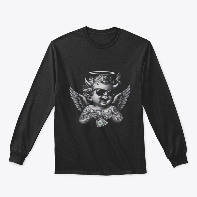 Black Long Sleeve Design Shirt