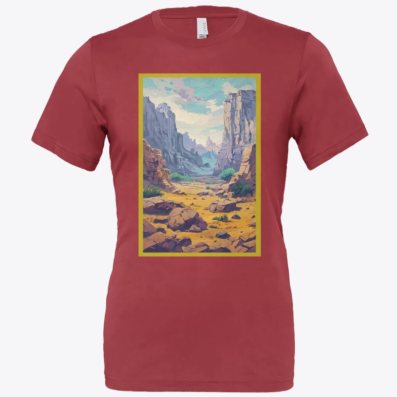 Abstract desert landscape with cactus